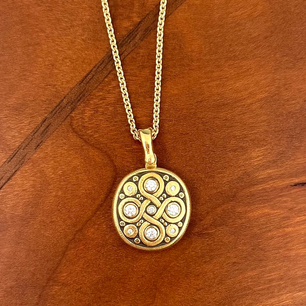 Celtic Spring Pendant with Diamond - Heart of the Home LV