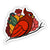 Cardinal Floral Vinyl Sticker - Heart of the Home LV