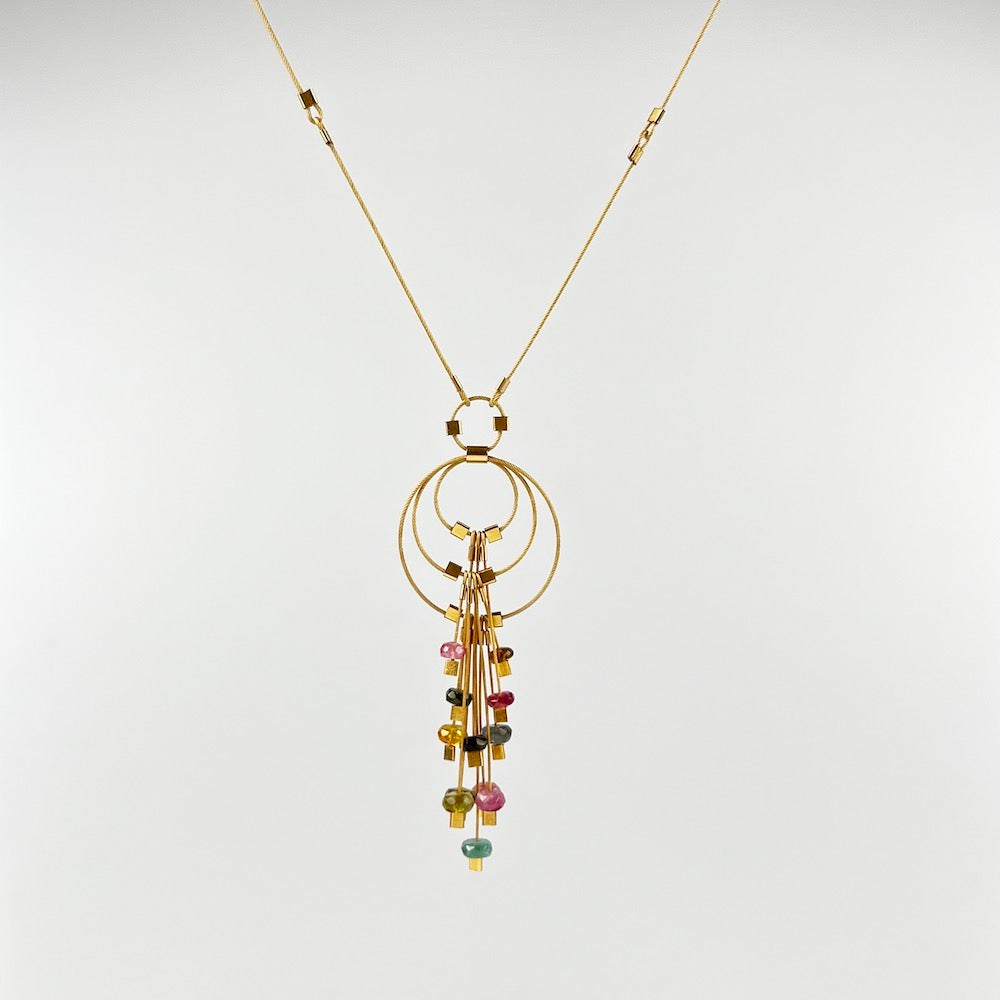 Aerial Pendant in Gold & Tourmaline - Heart of the Home LV
