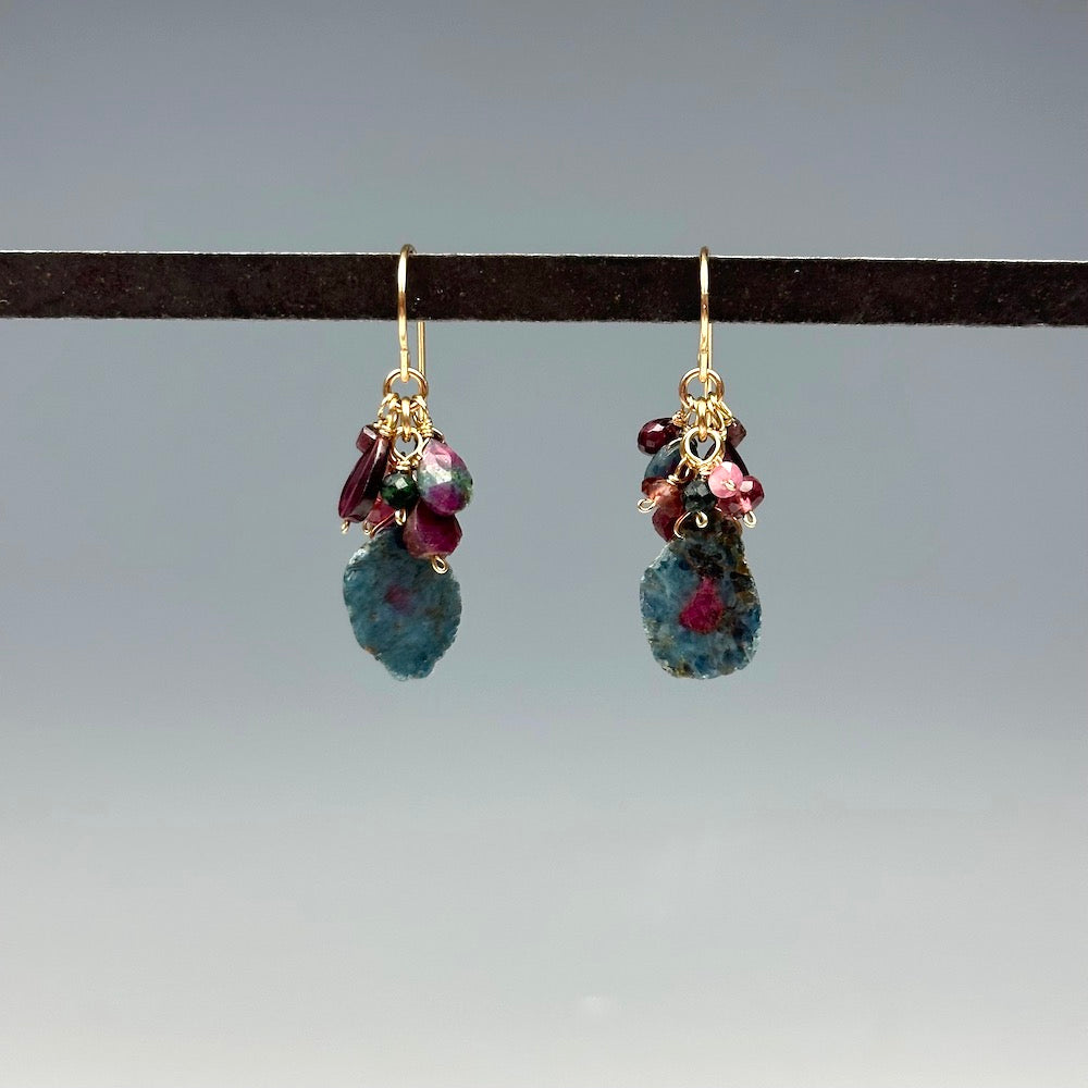 Ruby in Zoisite Tassel Earrings - Heart of the Home LV