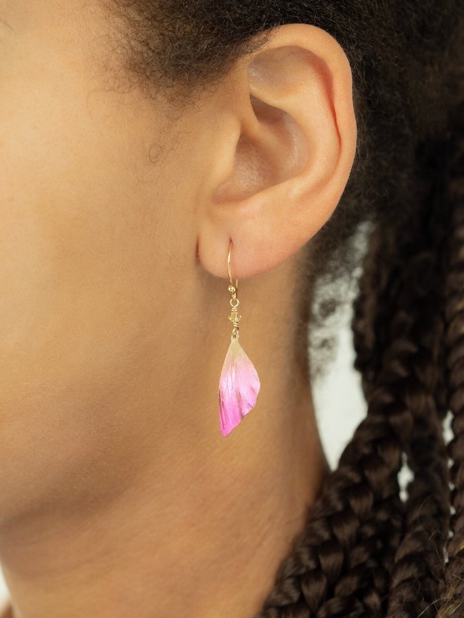 LV Heart Earrings in Pink