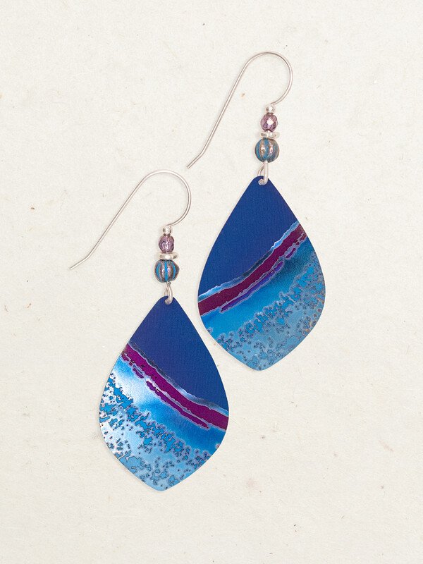 Shorebreak Earrings in Blue Depths - Heart of the Home PA