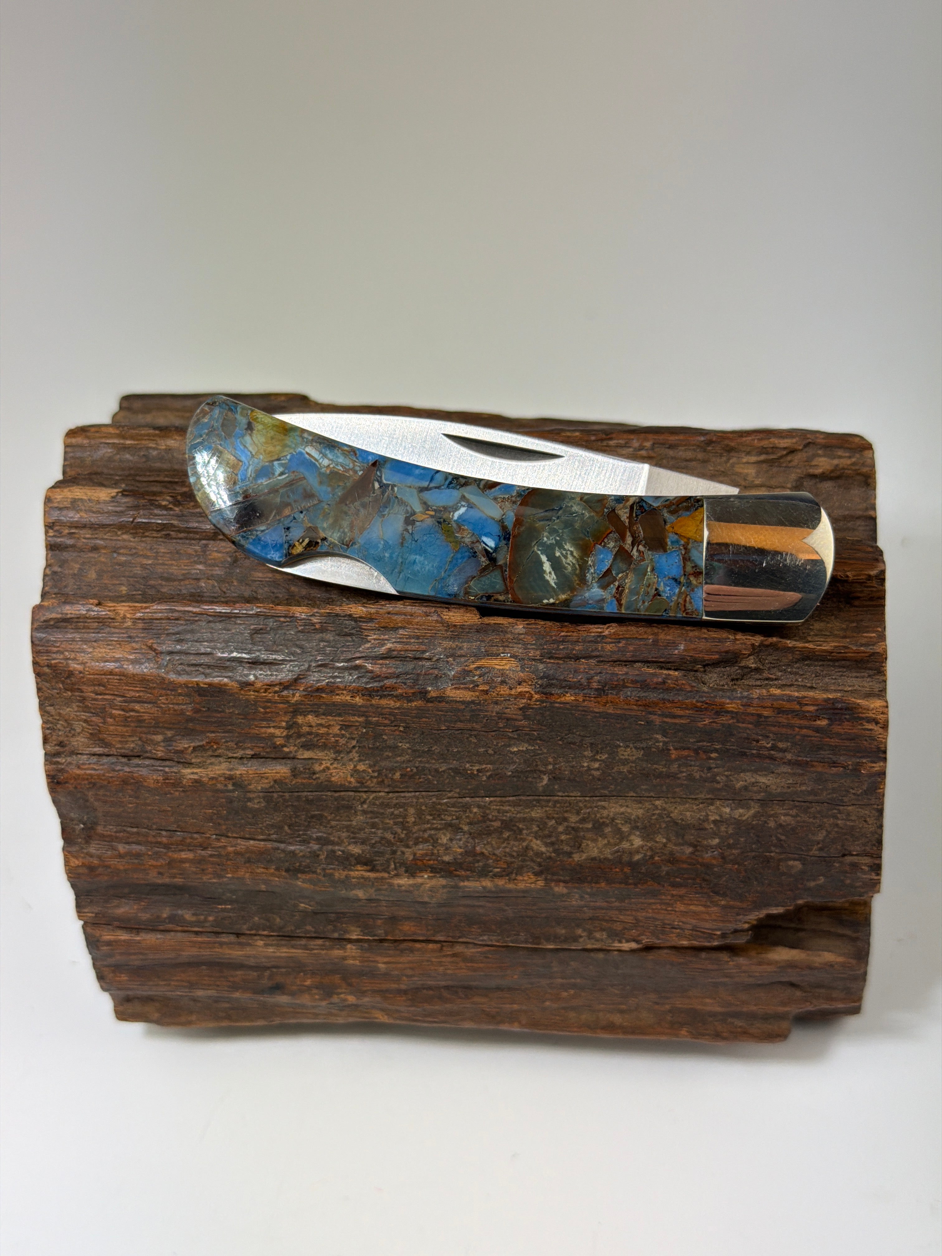 Blue Mammoth Tusk Fusion 3" Lockback Knife - Heart of the Home Inc