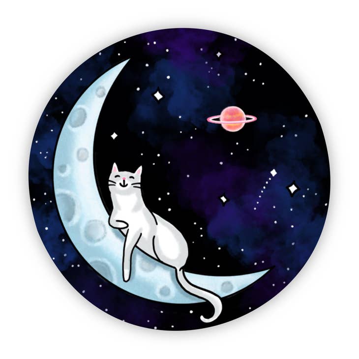 Space Cat Vinyl Sticker - Heart of the Home LV