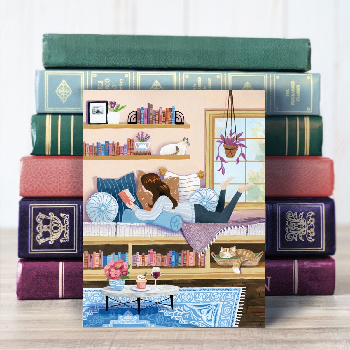 Cozy Library Birthday Card - Heart of the Home LV
