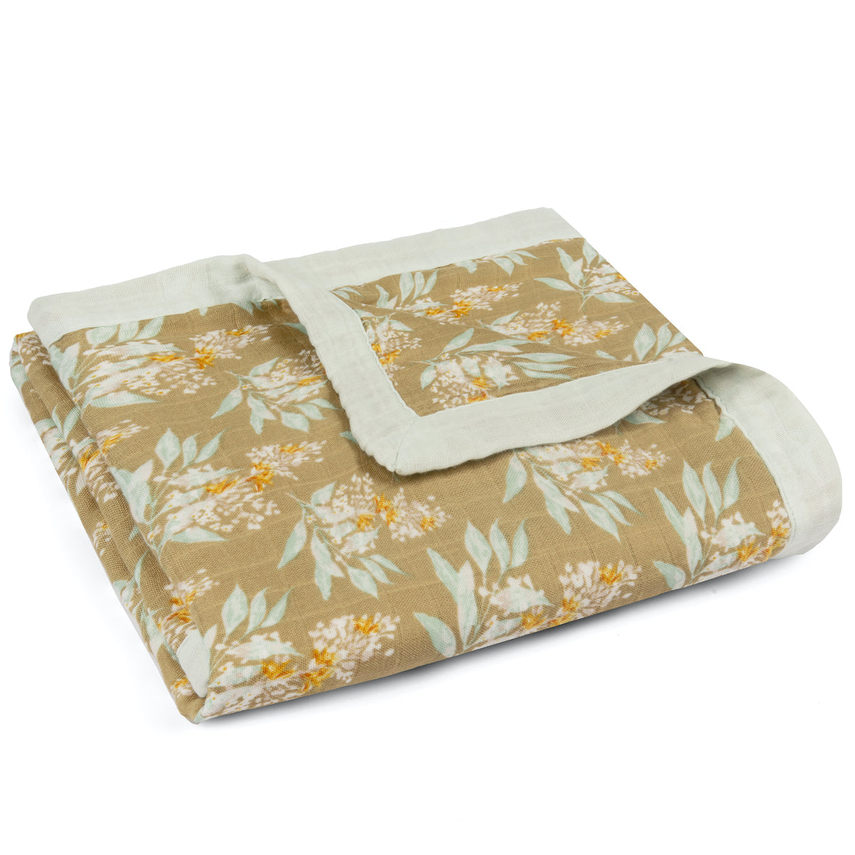 Gold Floral Mini Lovey Blanket - Heart of the Home LV