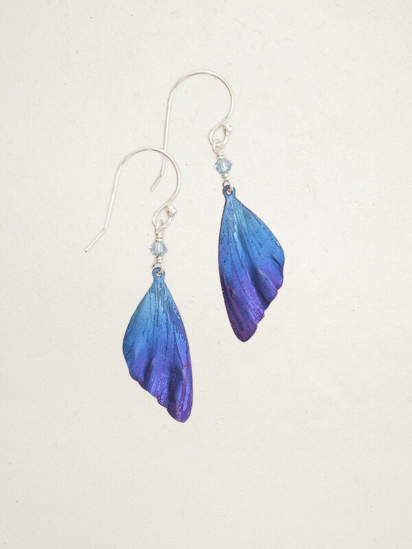 Flutterby Earrings in Monarch Blue - Heart of the Home PA