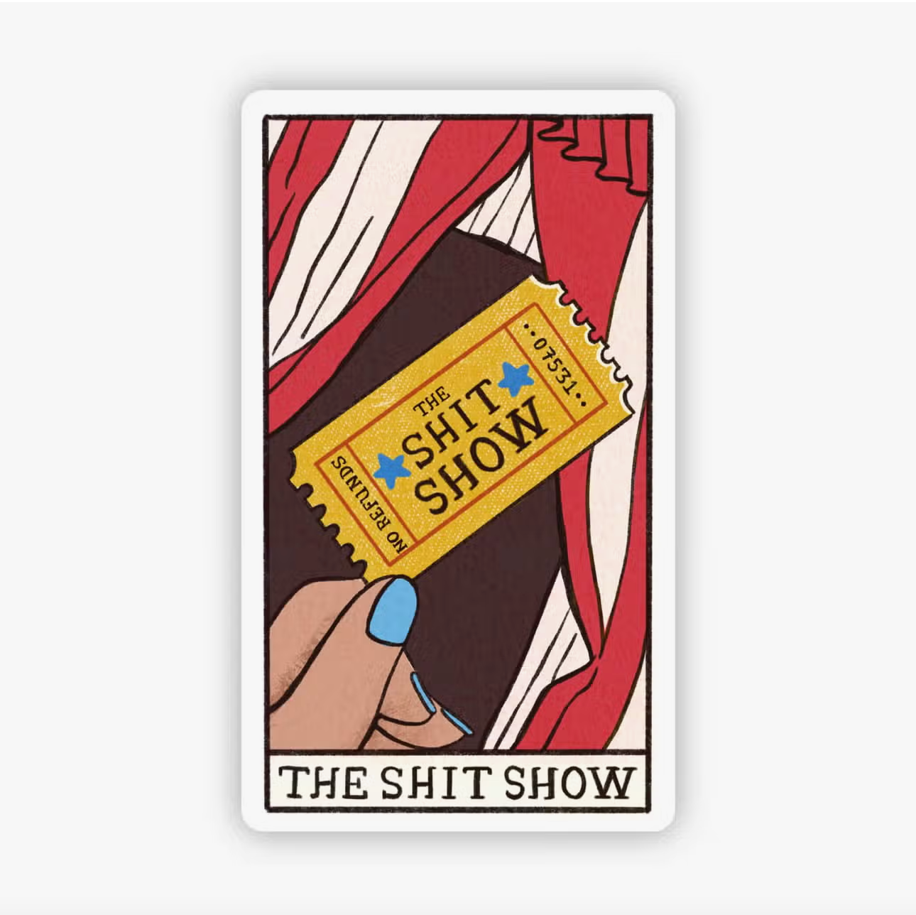 "The Shit Show" Tarot Card Vinyl Sticker - Heart of the Home LV