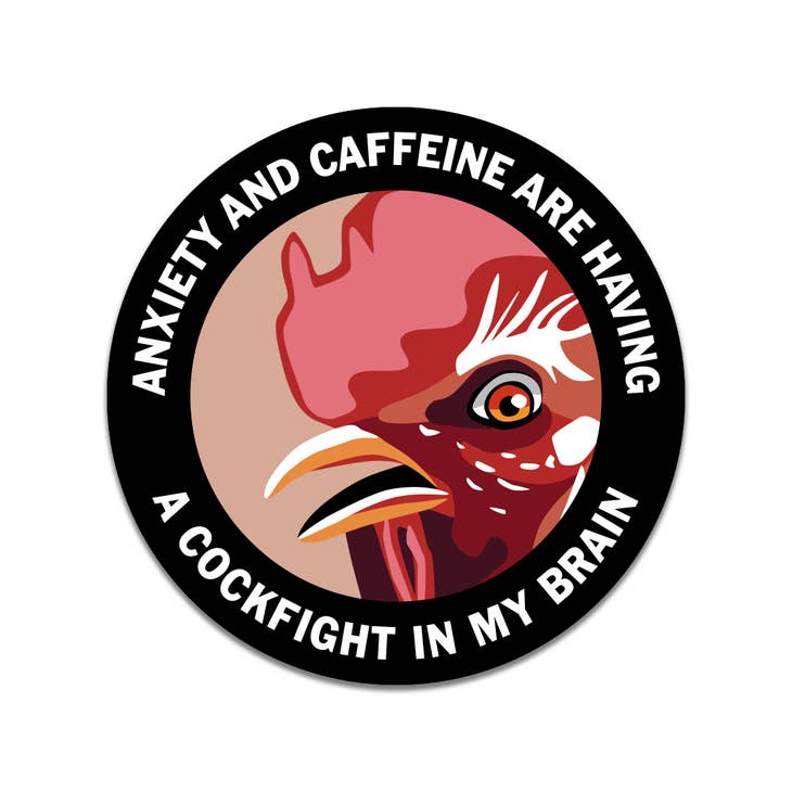 Anxiety And Caffeine Vinyl Sticker - Heart of the Home LV