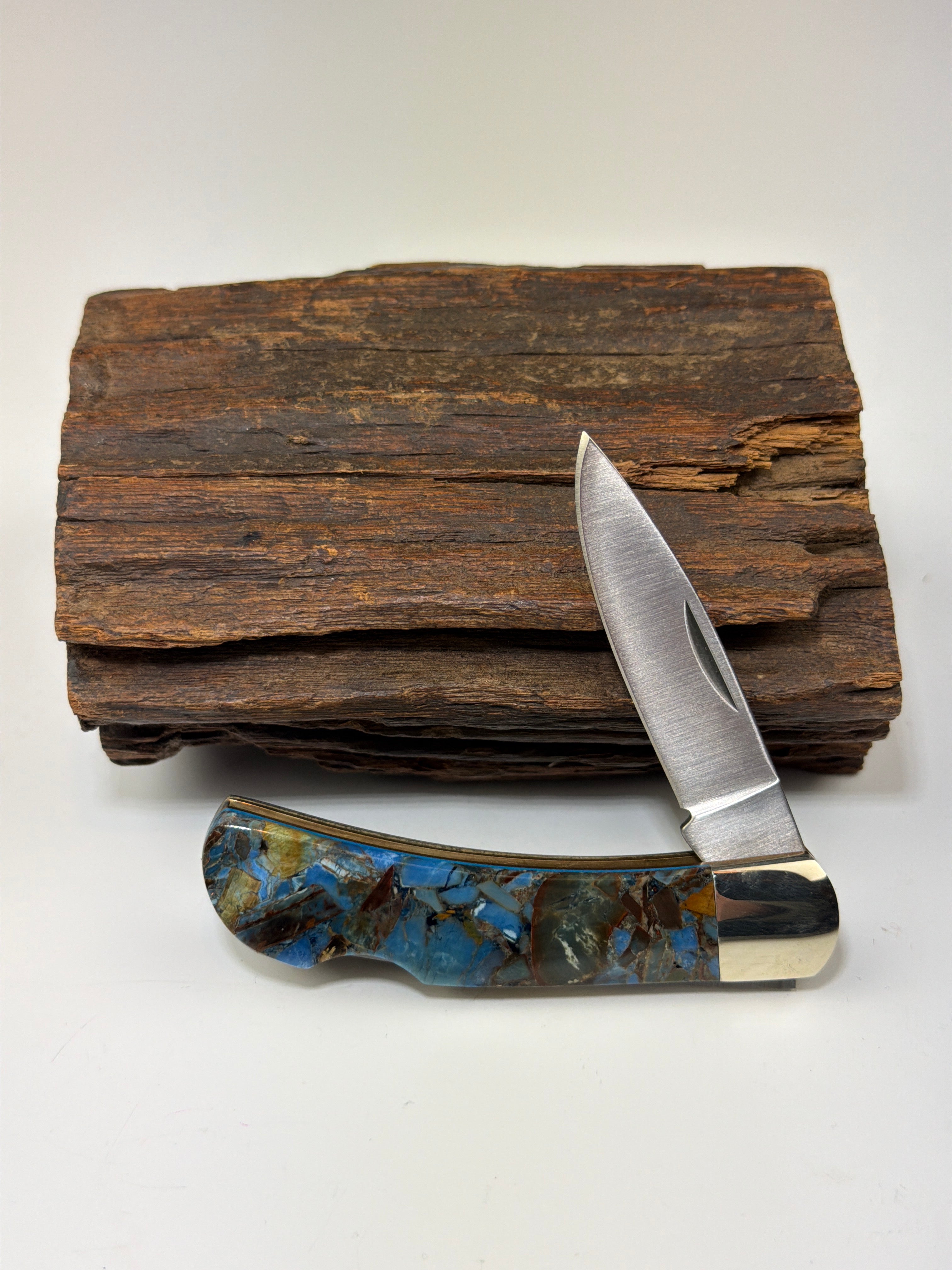 Blue Mammoth Tusk Fusion 3" Lockback Knife - Heart of the Home Inc