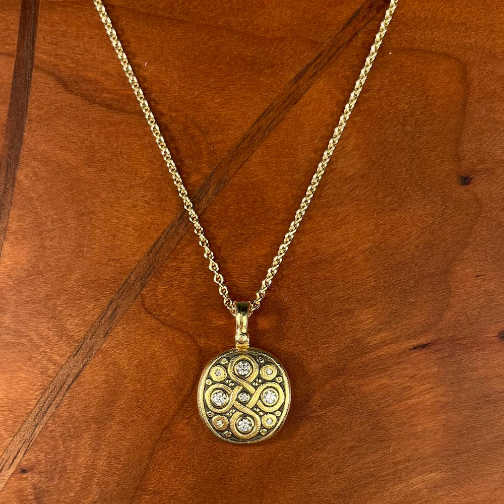 Celtic Spring Pendant with Diamond - Heart of the Home LV