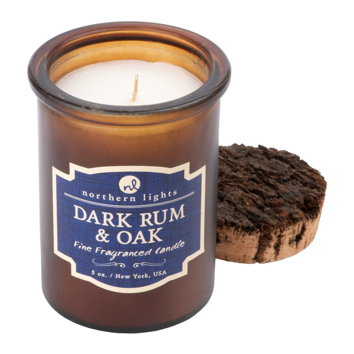 Dark Rum And Oak Scented Candle - Heart of the Home LV
