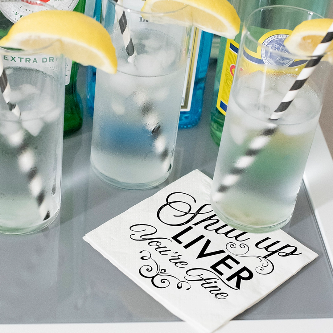 Shut Up Liver Cocktail Napkins - Heart of the Home LV
