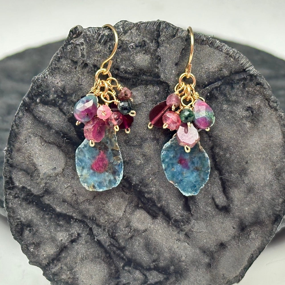 Ruby in Zoisite Tassel Earrings - Heart of the Home LV