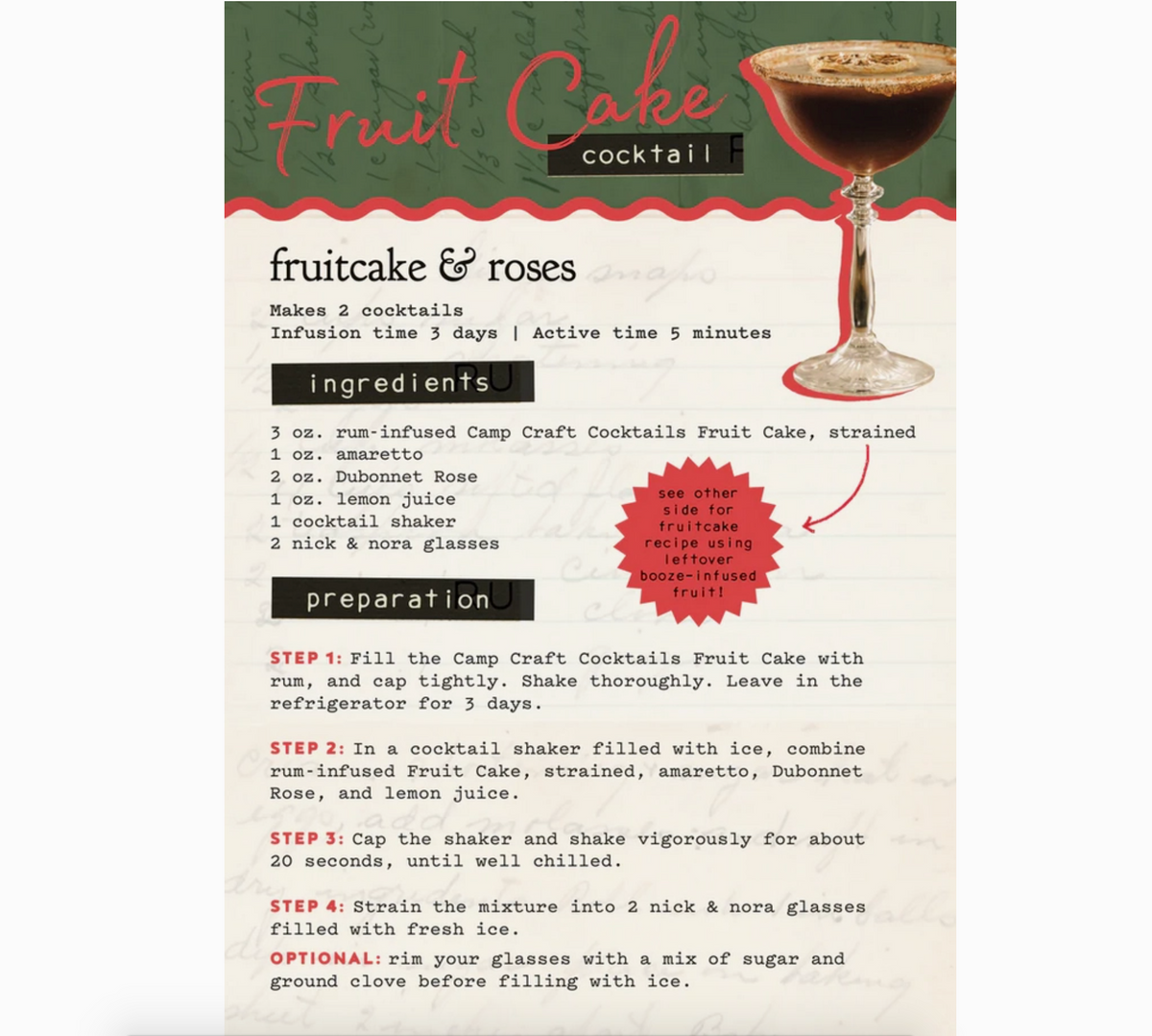 Fruitcake Cocktail Kit - Heart of the Home LV