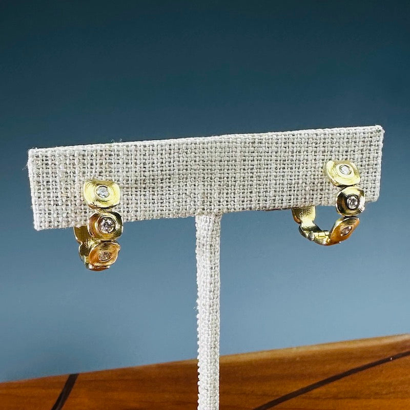 Dancing Squares Huggie Earrings - Heart of the Home LV