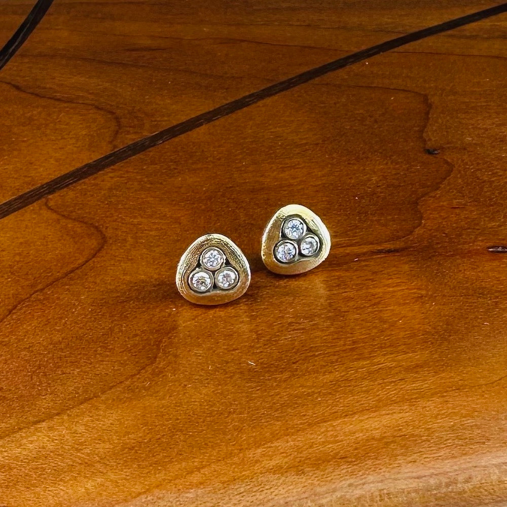 Swirling Water Stud Earrings - Heart of the Home LV