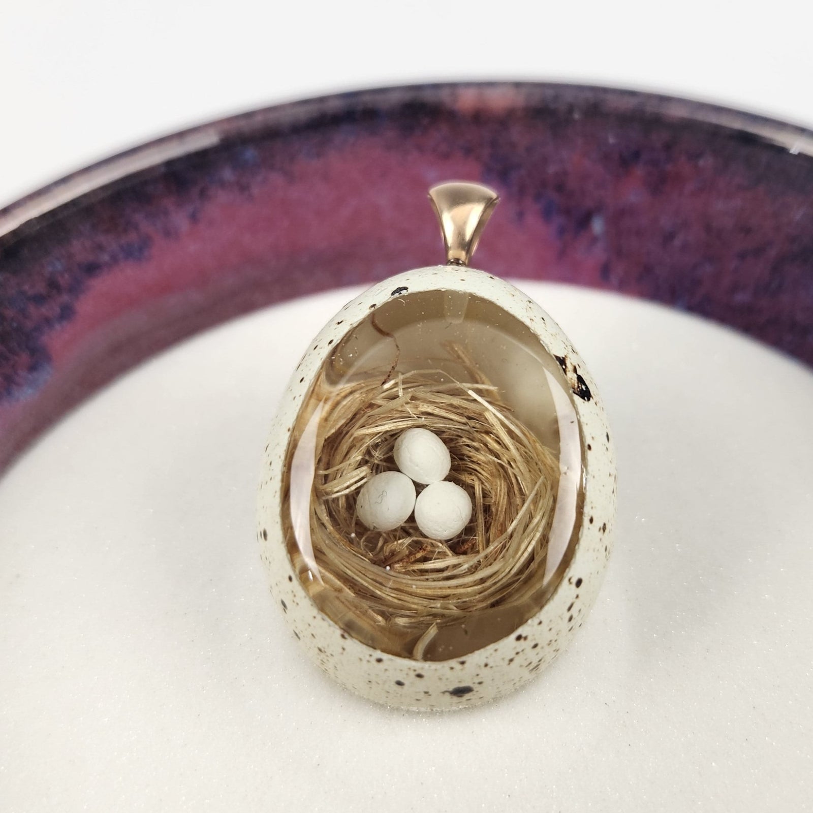 JBW Quail Egg 3 White Egg Nest - Heart of the Home LV