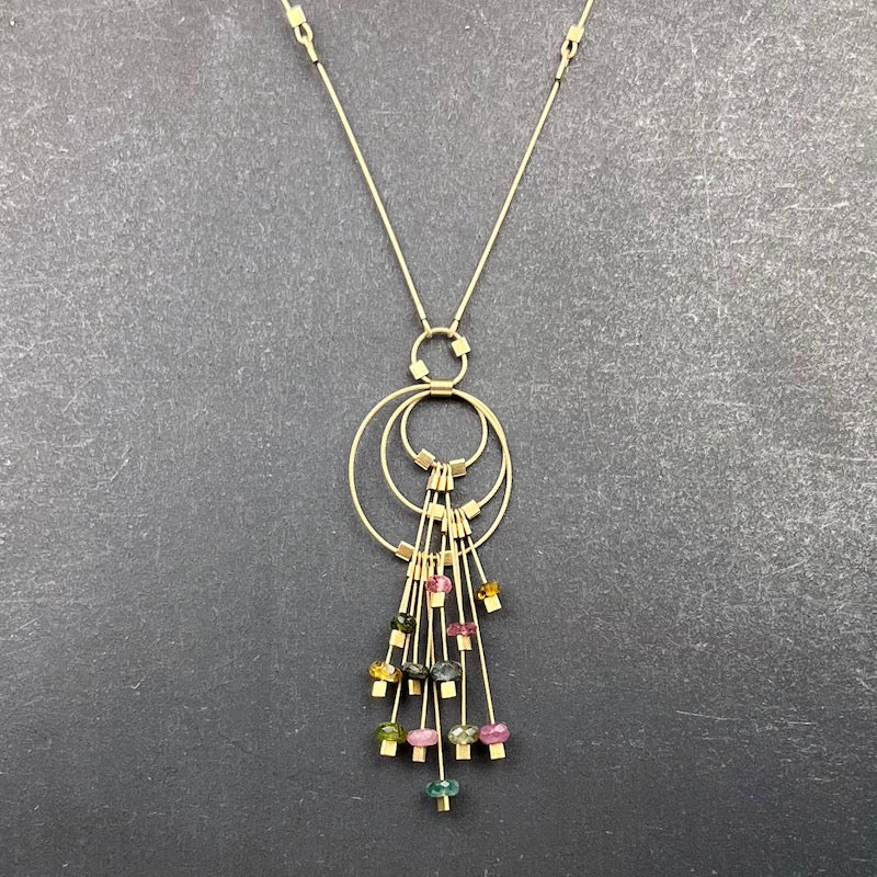 Aerial Pendant in Gold & Tourmaline - Heart of the Home LV