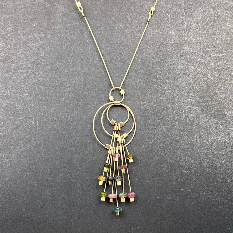 Aerial Pendant in Gold &amp; Tourmaline - Heart of the Home LV