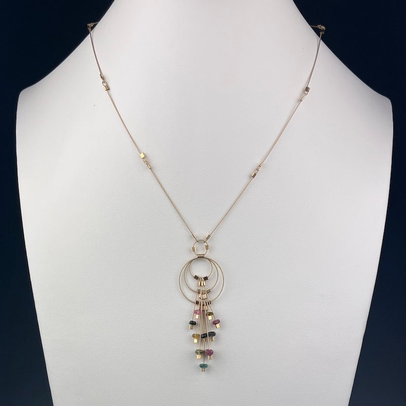 Aerial Pendant in Gold &amp; Tourmaline - Heart of the Home LV