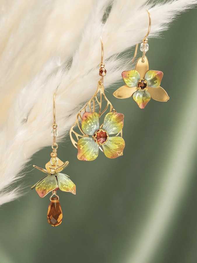 Orla Drop Earrings in Golden Mist - Heart of the Home LV