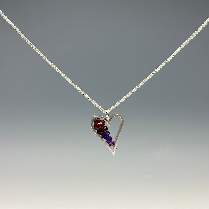 Heart Pendant in Red & Purple - Heart of the Home LV