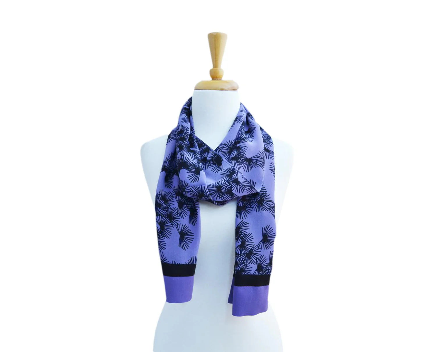 Lilac Pine Silk Crepe Scarf - Heart of the Home LV