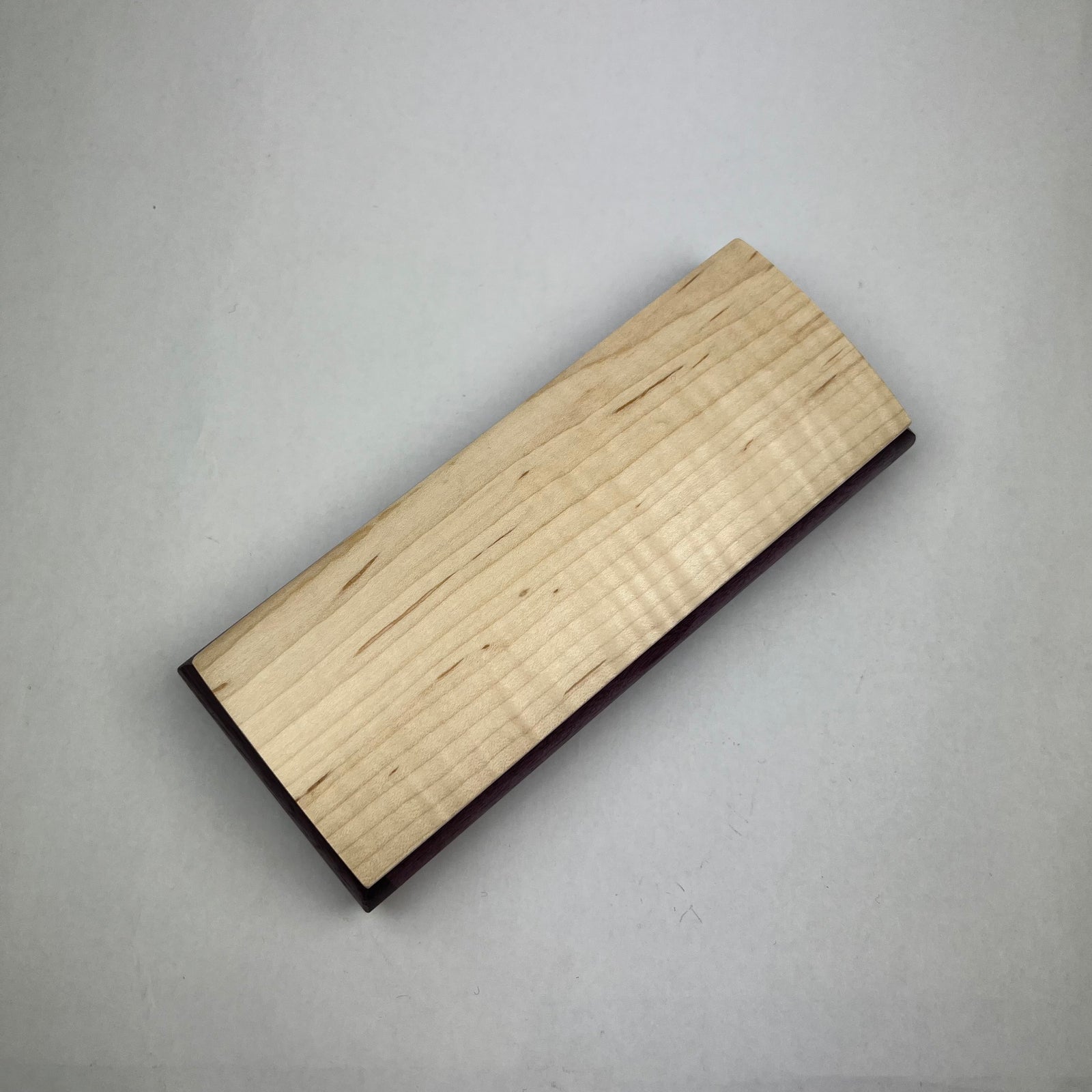 Two Pen Box - Curly Maple and Purpleheart - Heart of the Home PA