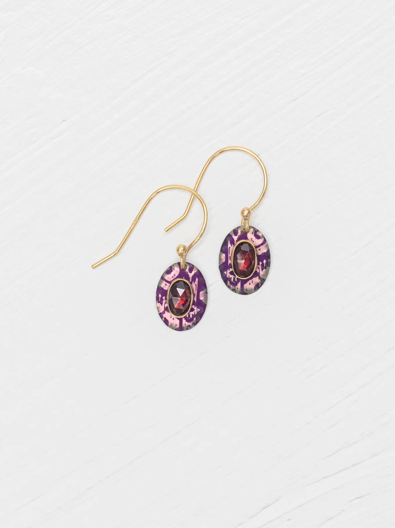 Gracie Earrings in "Vintage Burgundy" - Heart of the Home Inc