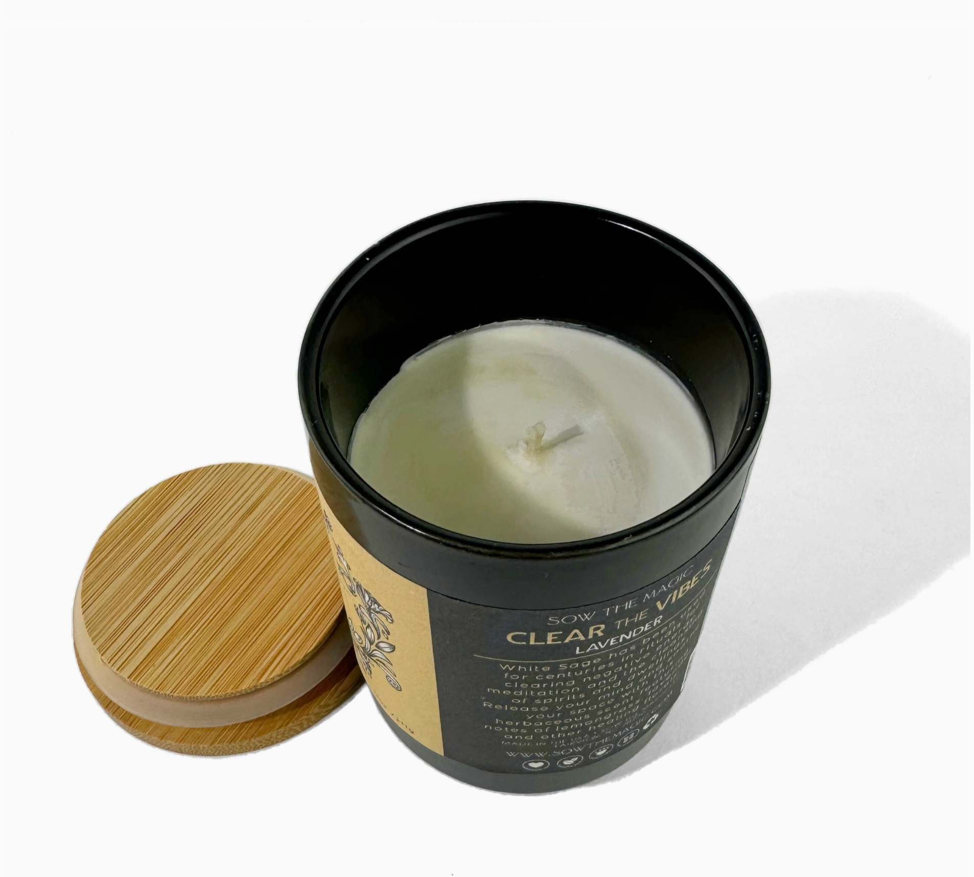 Clear The Vibes Lavender Candle - Heart of the Home Inc