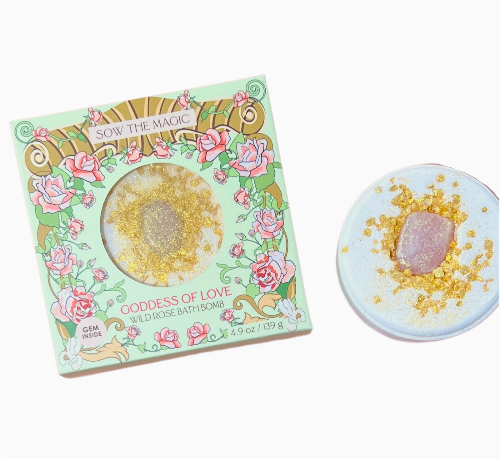 Goddess Of Love Wild Rose Bath Bomb - Heart of the Home Inc