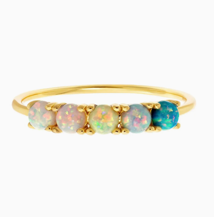Quinn Opal Ombre Ring in Gold - Size 8 - Heart of the Home Inc