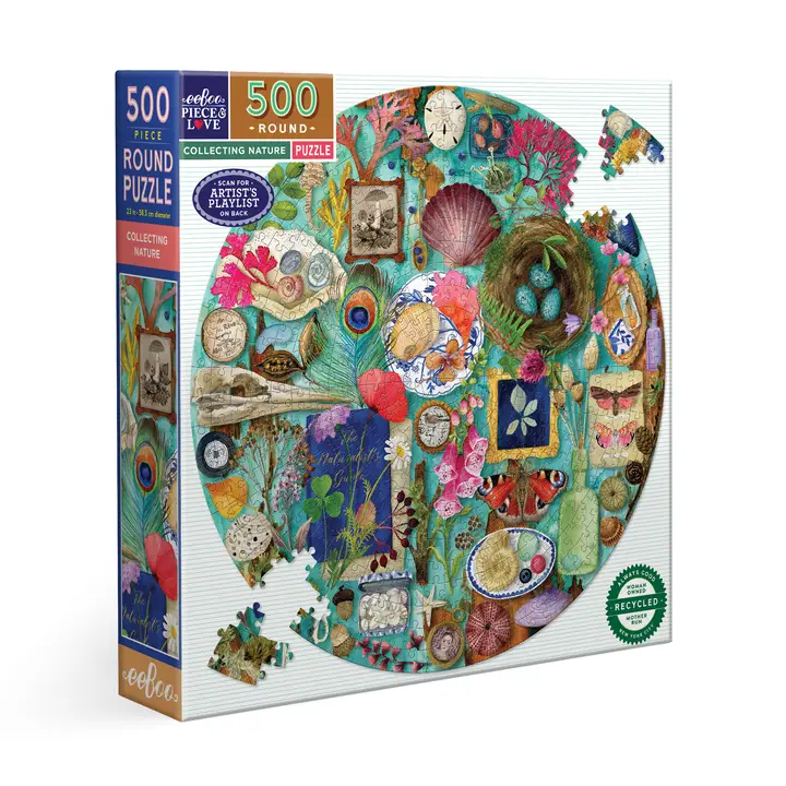 Collecting Nature 500pc Round Puzzle - Heart of the Home Inc