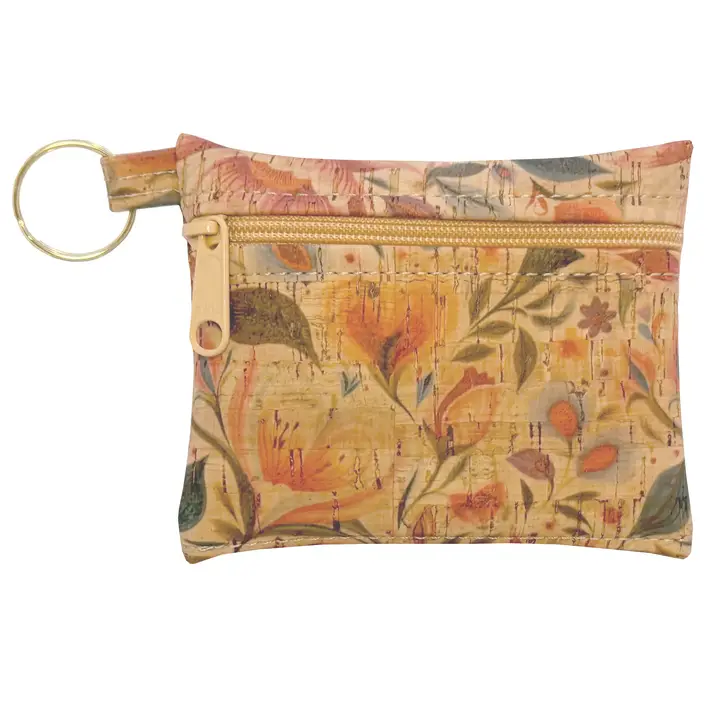 Hearts in Bloom Key Chain Cork Pouch - Heart of the Home Inc