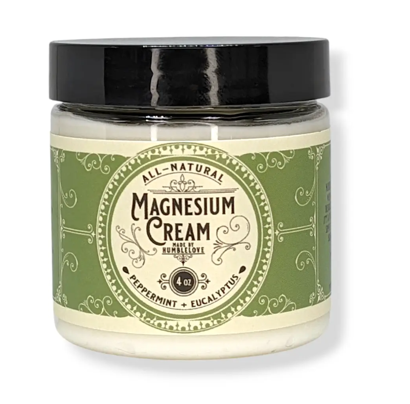 Humblelove Magnesium Cream - Peppermint + Eucalyptus 4oz - Heart of the Home Inc