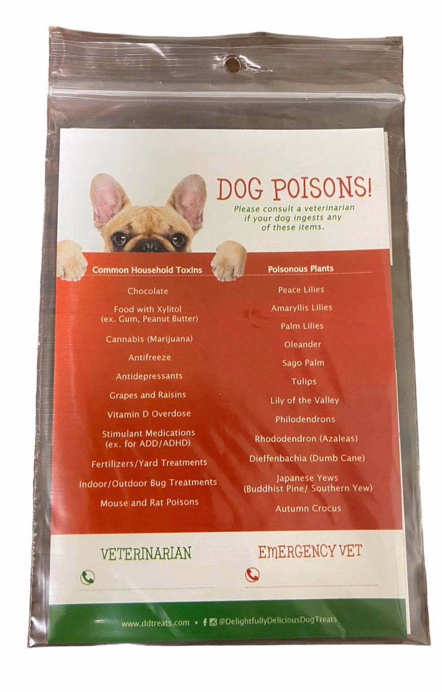 Dog Poisons Fridge Magnet - Heart of the Home Inc