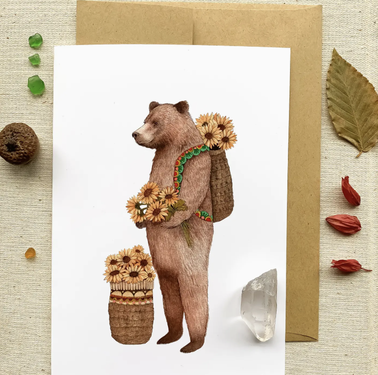 Flower Messenger: The Bear Card - Heart of the Home Inc