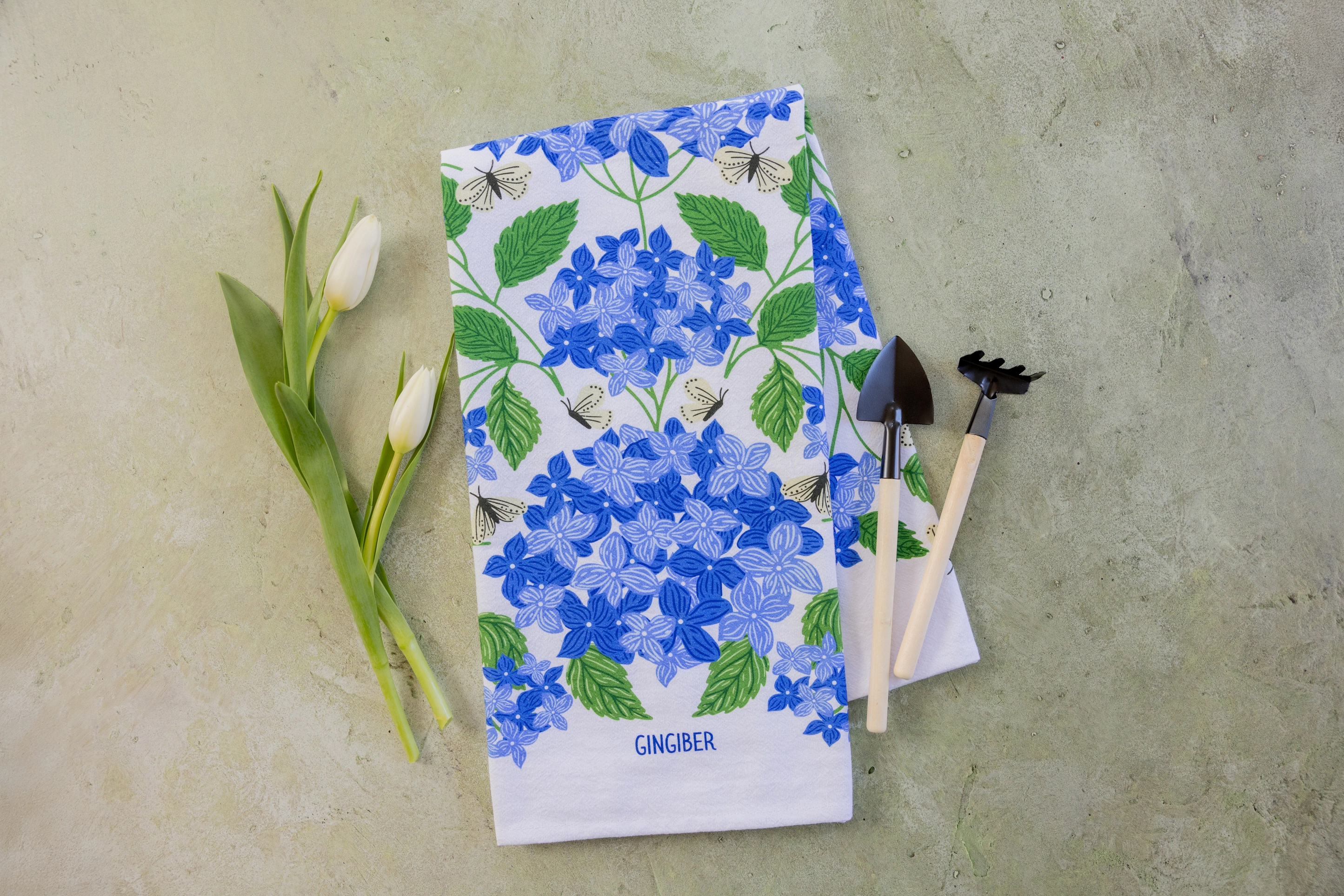 Blue Hydrangea Tea Towel - Heart of the Home Inc