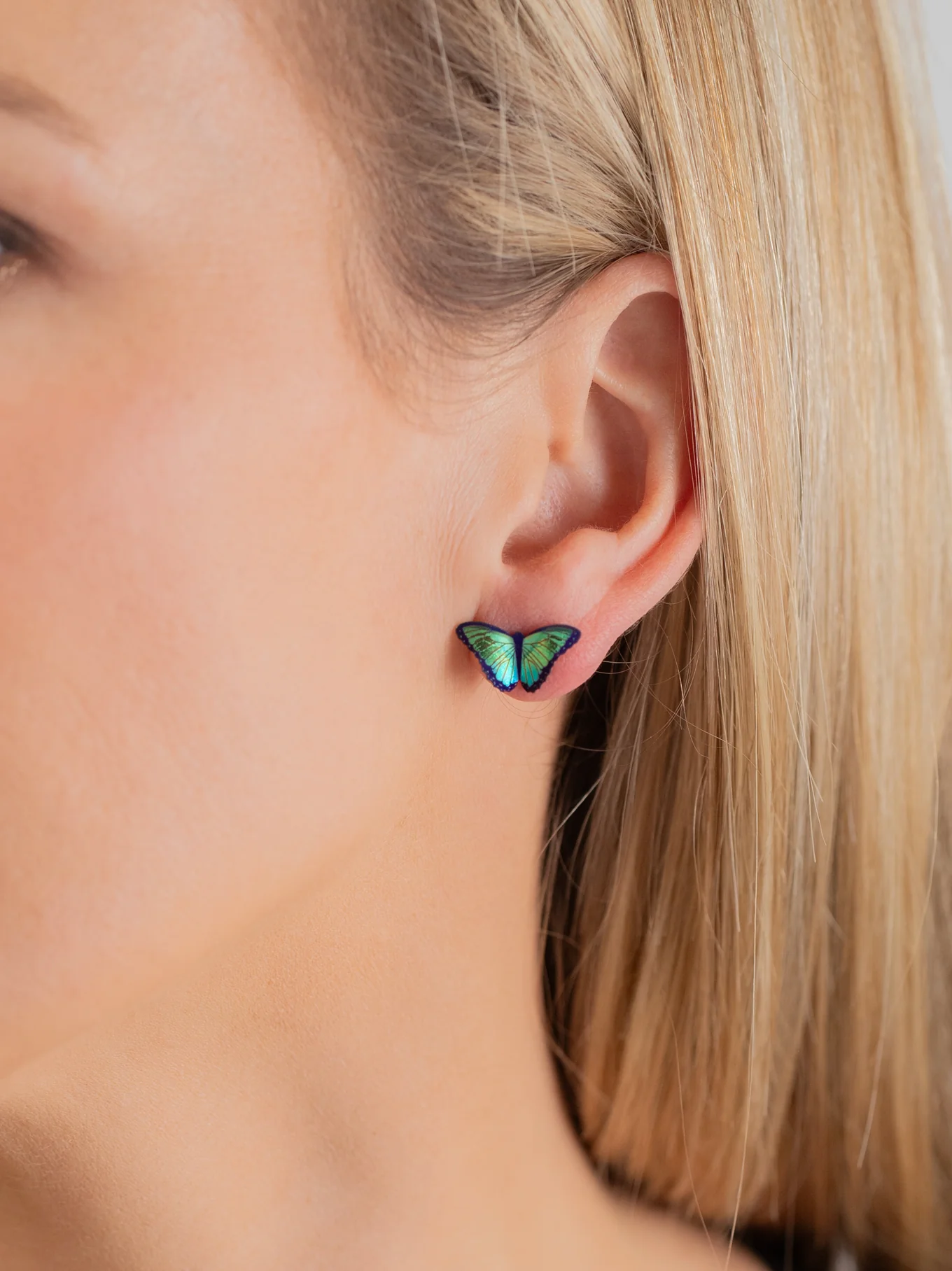 Bella Butterfly Post Earrings in Ultraviolet