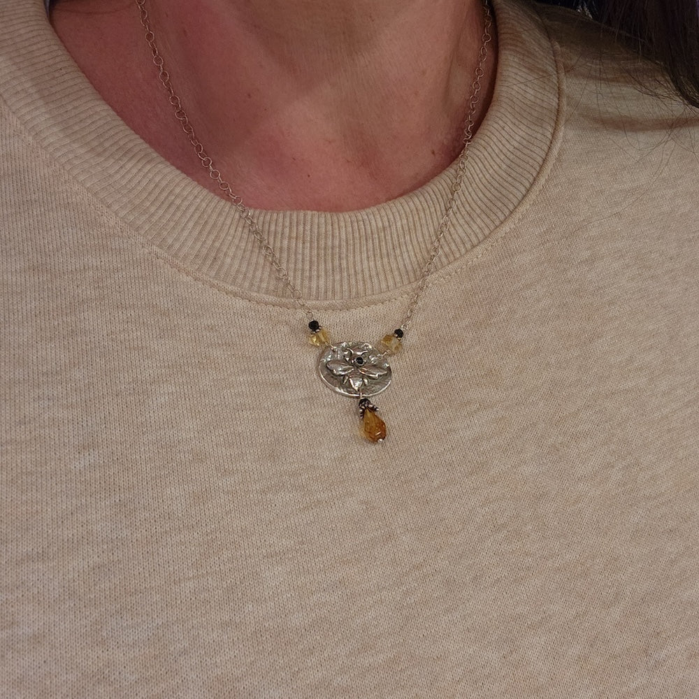 Silver Queen Bee Necklace - Heart of the Home Inc