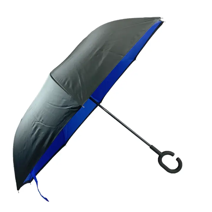 Inside Out Plain Blue Umbrella - Heart of the Home Inc