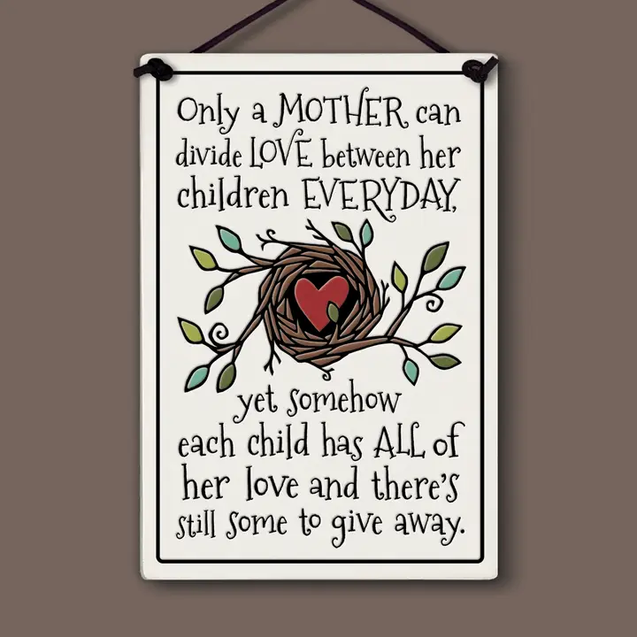 Only a Mother Large Wall Tile - Heart of the Home Inc