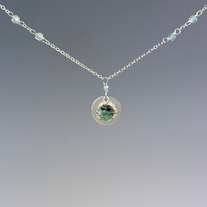 Ocean Disc Necklace - Heart of the Home Inc