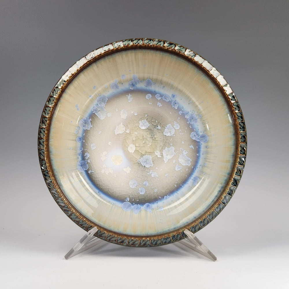 Medium Textured - Rimmed Platter in Dark Olive - Heart of the Home PA