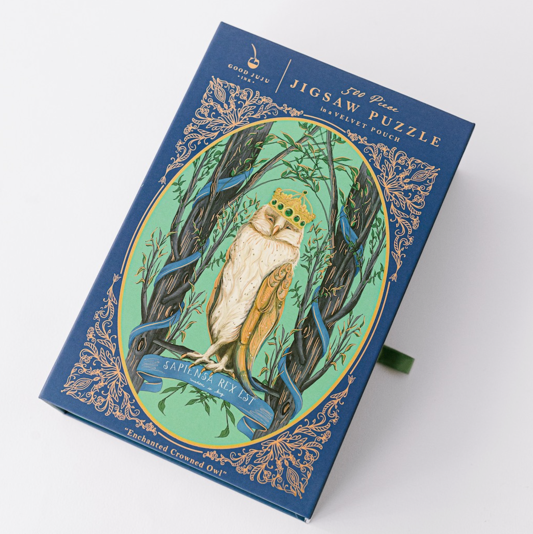 Enchanted Crowned Owl Cameo 500-Piece Puzzle - Heart of the Home Inc