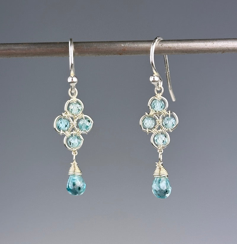 Blue Clover Earrings - Heart of the Home Inc