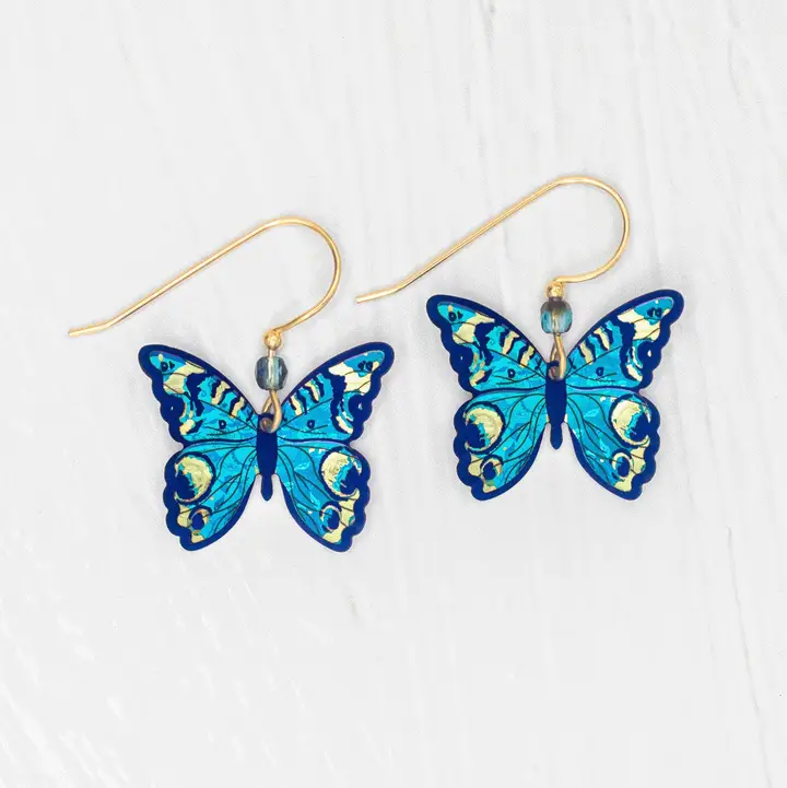 Mariposa Butterfly Earrings in Blue Radiance
