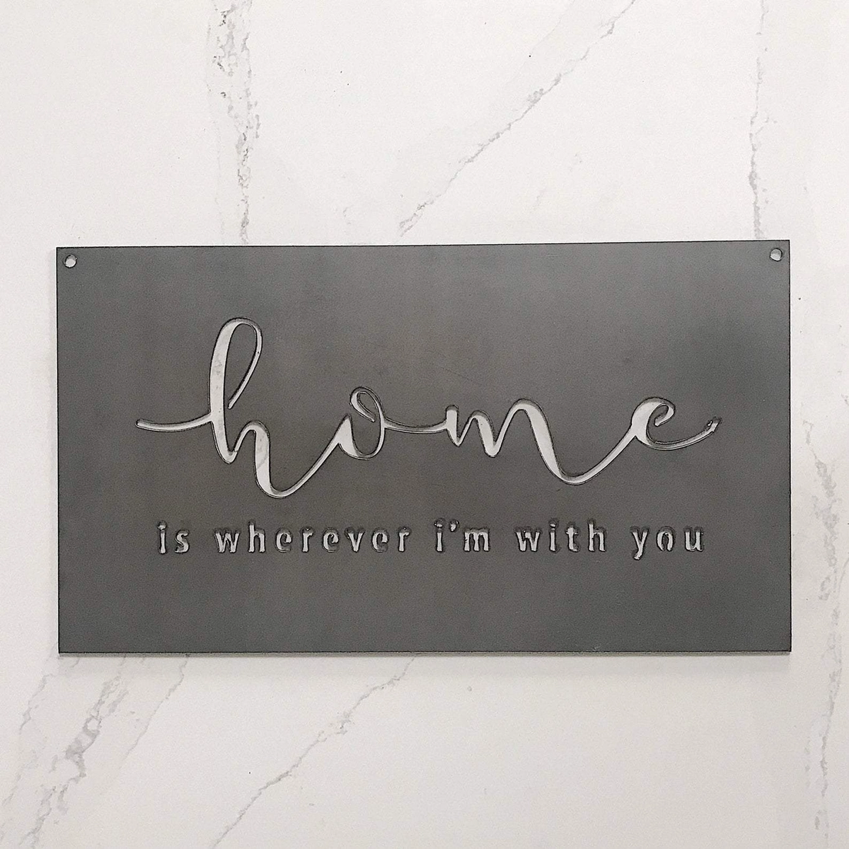 Home is Wherever I&#39;m With You Wall Sign - Heart of the Home LV