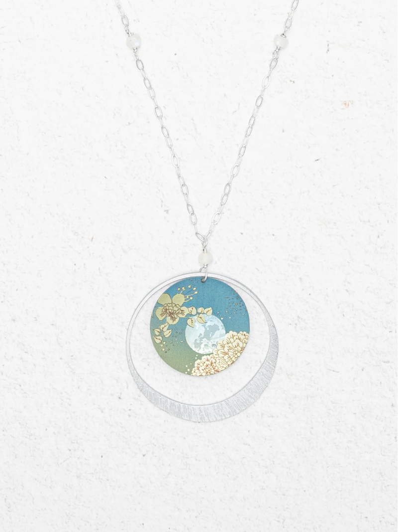 Luna Necklace in Celestial Sage - Heart of the Home Inc